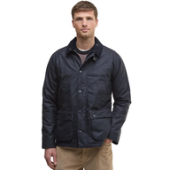 Barbour Mens Wax Jacket Ambleside Navy/Tartan