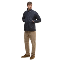 Barbour Mens Wax Jacket Ambleside Navy/Tartan
