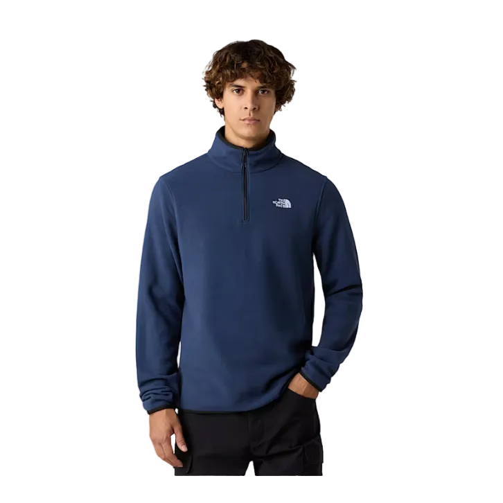 The North Face Mens Quarter Zip Glacier Fleece Summit Navy