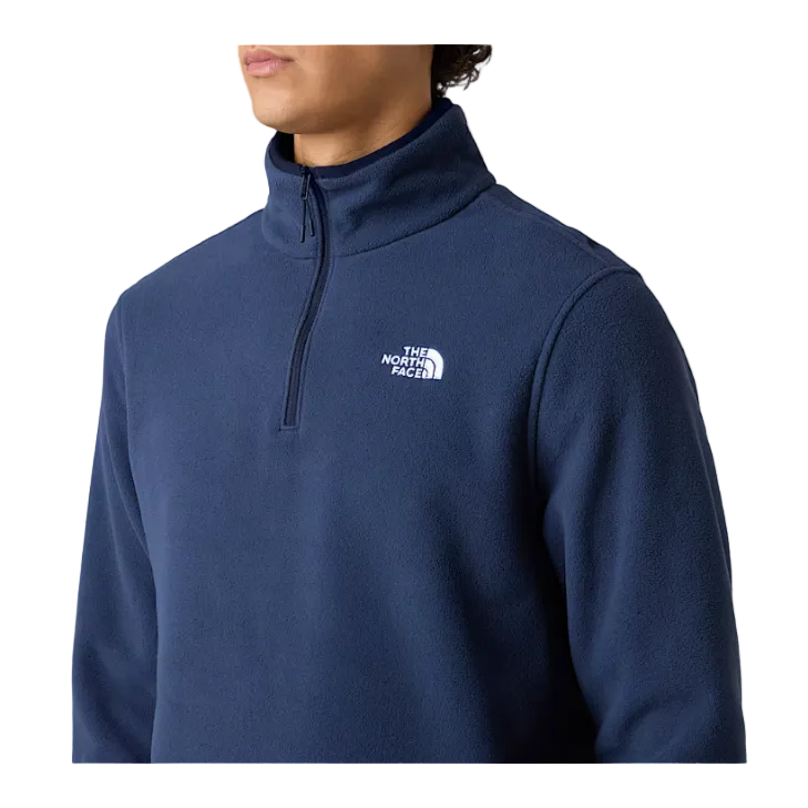 The North Face Mens Quarter Zip Glacier Fleece Summit Navy
