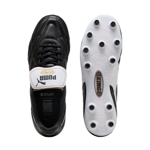 Puma Adults Football Boot King Top FG/AG Puma Black/Puma White/Puma Gold
