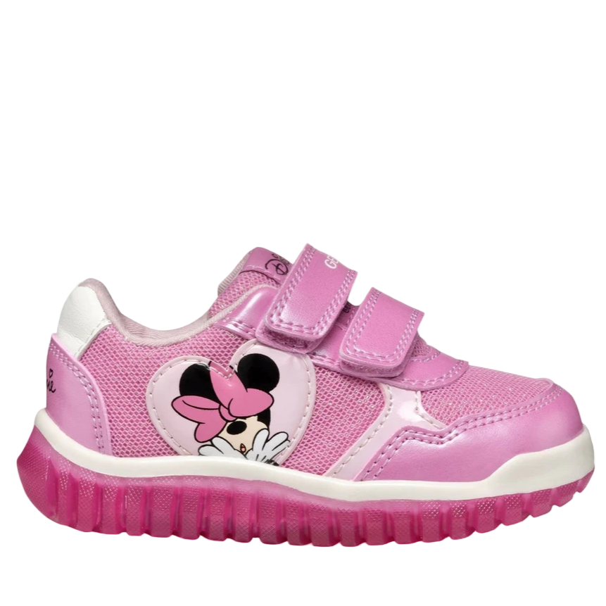 Geox Girls Trainer Lightyloo Minnie Dark Pink