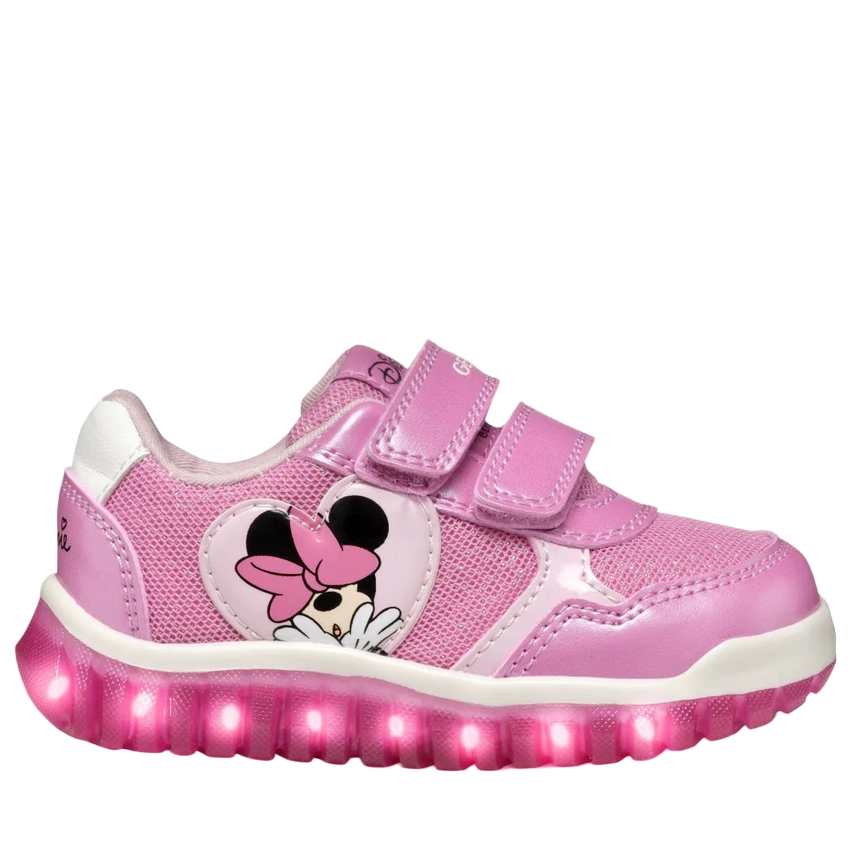 Geox Girls Trainer Lightyloo Minnie Dark Pink