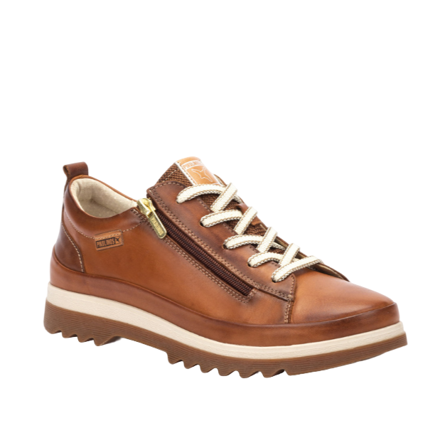 Pikolinos women's leather lace-up trainer