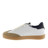 Victoria women's navy leather lace-up trainer