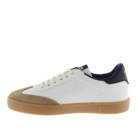 Victoria women's navy leather lace-up trainer