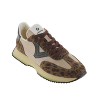 Victoria women's chocolate suede lace-up trainer