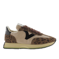 Victoria women's chocolate suede lace-up trainer