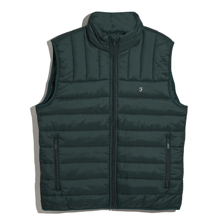 Farah Mens Arsenal Wadded Gilet Pine