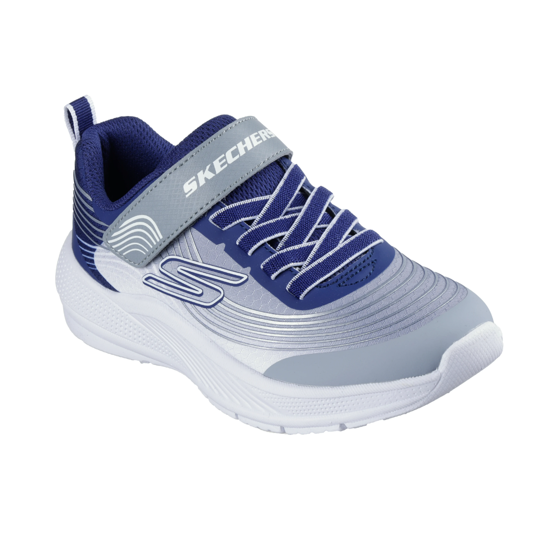 Skechers Boys Trainer Microspec Advance Navy/Light Grey