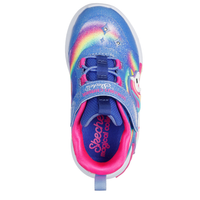 Skechers Girls Trainer S Lights Unicorn Chaser Blue Multi
