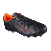 Skechers kids' black and orange lace-up boot