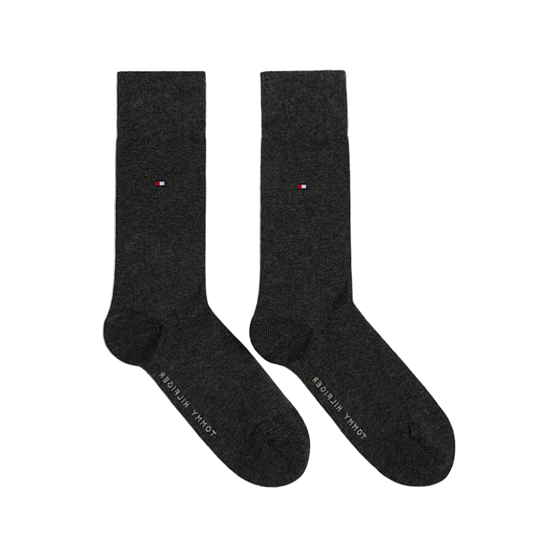 Tommy Hilfiger Mens Socks 2 Pairs Anthracite Meiange