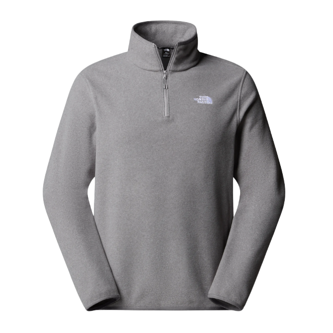 The North Face Mens Fleece 1/4 Zip Glacier TNF Mid Grey Heather