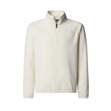 The North Face Teens 1/4 Zip Pullover Glacier White Dune