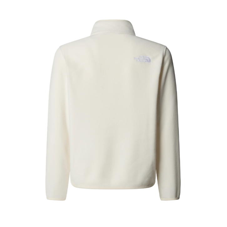 The North Face Teens 1/4 Zip Pullover Glacier White Dune