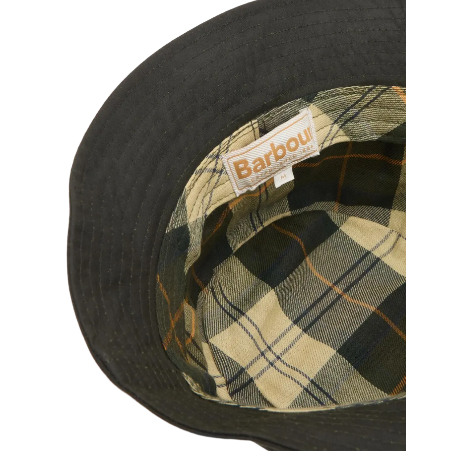 Barbour Mens Hat Belsay Wax Bucket Fern