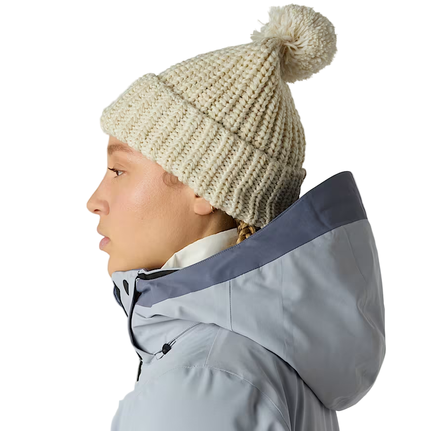 The North Face Womens Beanie Cozy Chunky Cabin Gardenia White