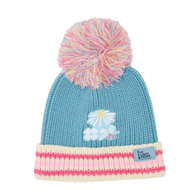 Lighthouse girls' pink and blue knitted hat