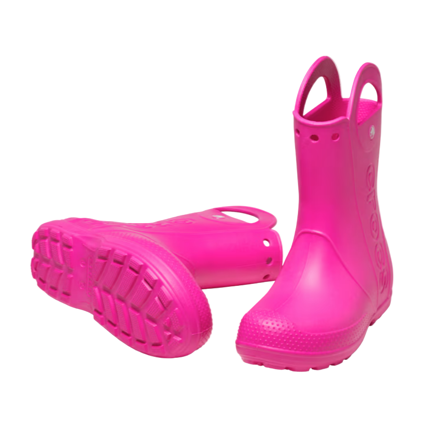 Crocs Kids Rain Boots Handle It Pink Crush