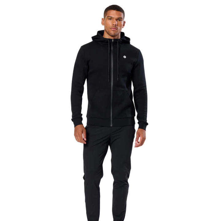 Gym+Coffee Mens Full Zip Relentless Hoodie Black