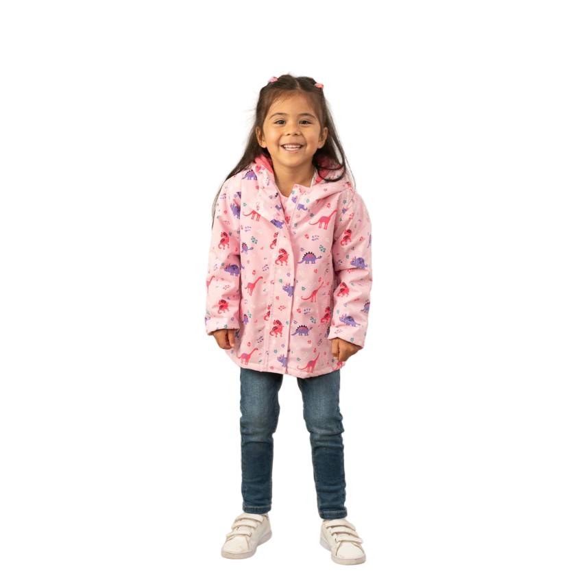 Lighthouse Girls Coat Freya Dino Dance Print