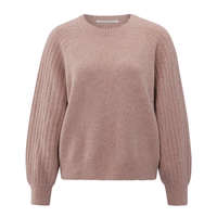 YAYA Womens Sweatshirt 01-000410-509 Blush Pink Melange