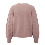 YAYA Womens Sweatshirt 01-000410-509 Blush Pink Melange