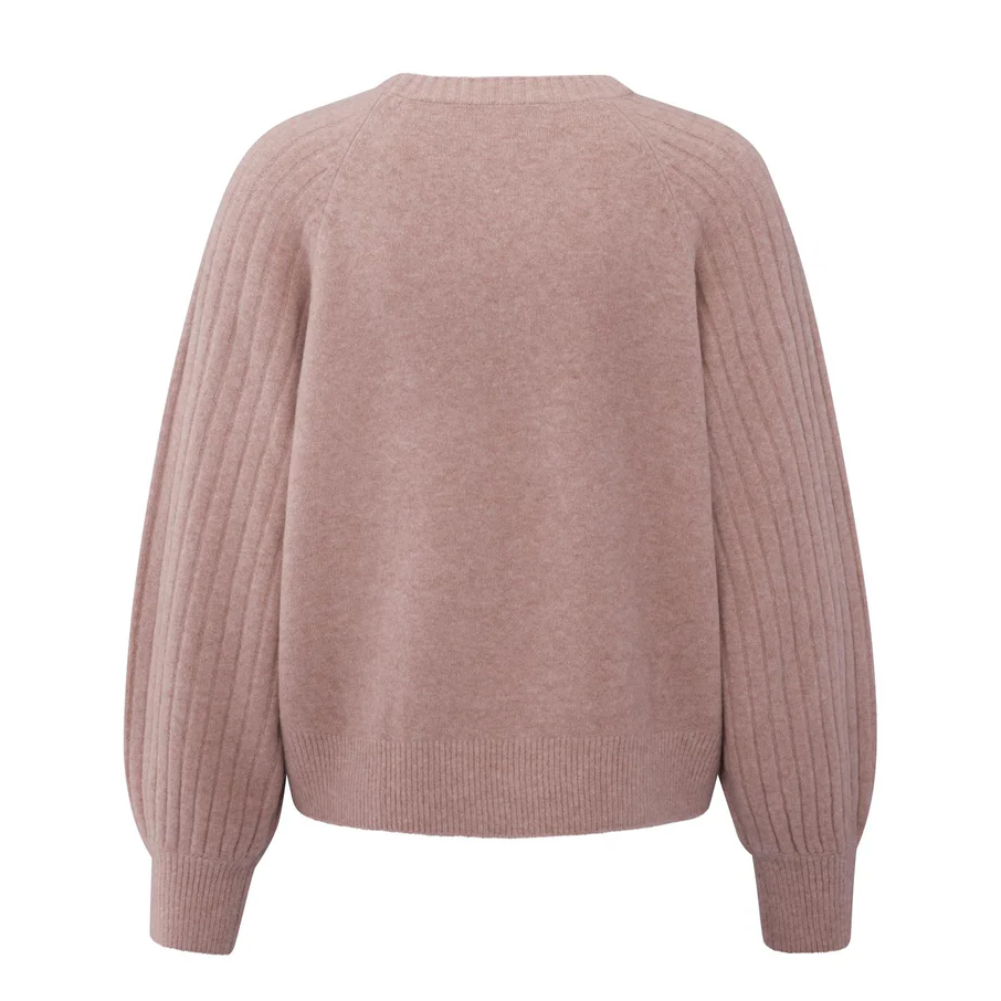 YAYA Womens Sweatshirt 01-000410-509 Blush Pink Melange