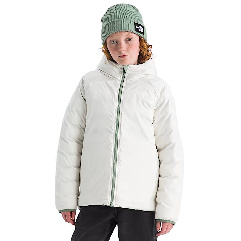 The North Face Girls Jacket Reversible Perrito Hooded Slate Moss