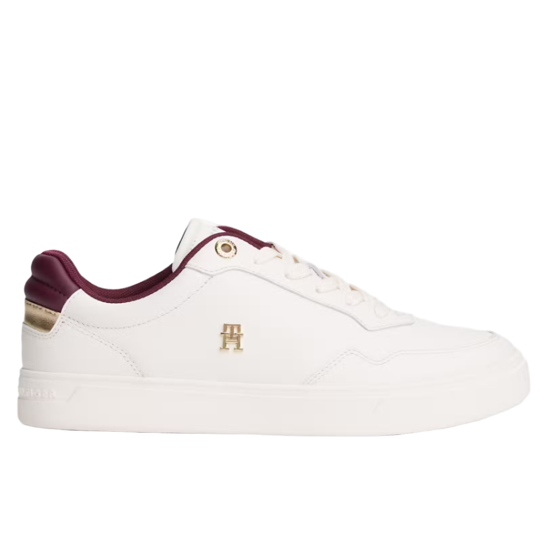 Tommy Hilfiger Womens Trainer Elevated Court Sneaker YBH Ancient White