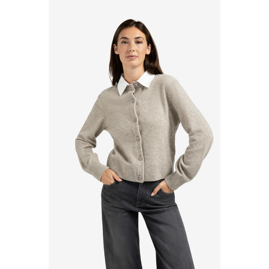 YAYA Womens Cardigan 01-010117-509 Brownish Grey