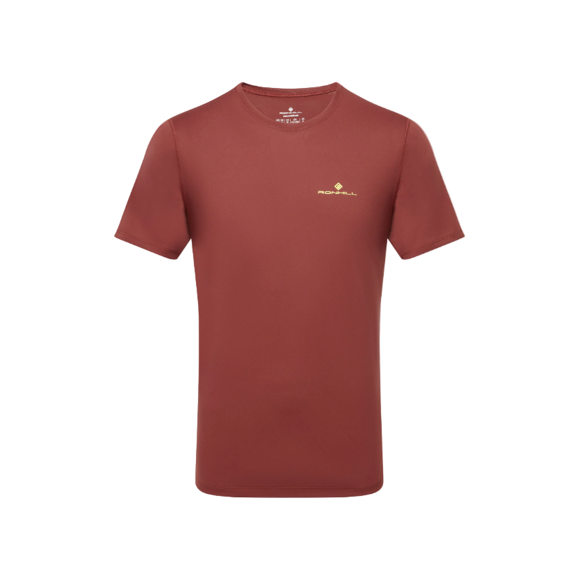 Ronhill Mens Tee Core S/S Chestnut/Acid