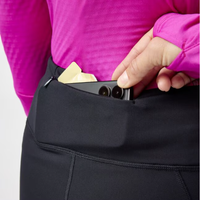 Brooks Womens Tight Momentum Thermal  2.0 Black/Speed Logo