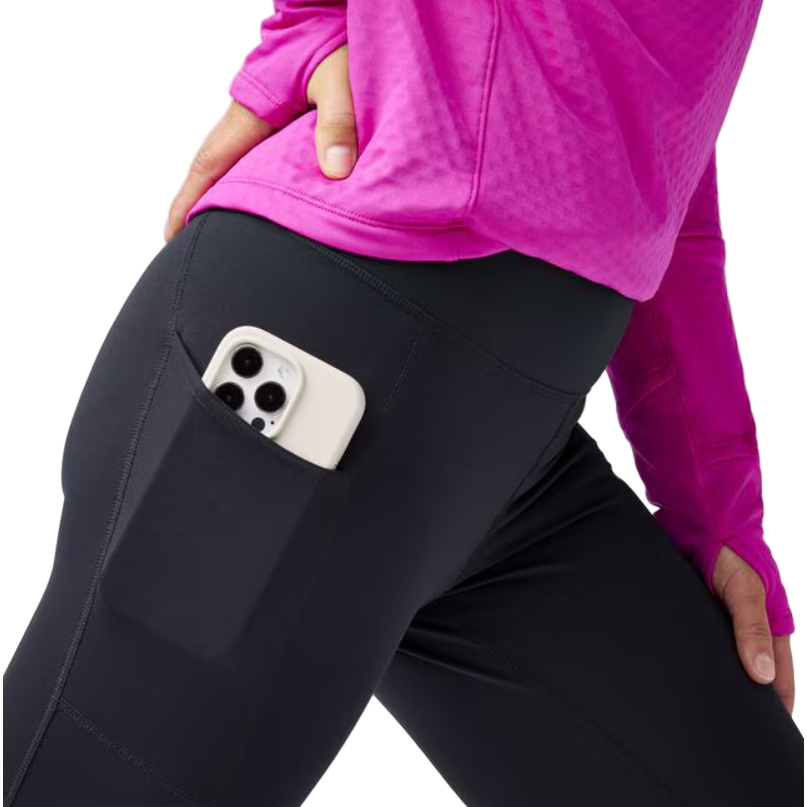 Brooks Womens Tight Momentum Thermal  2.0 Black/Speed Logo