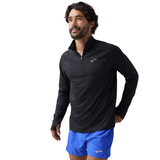 Brooks Mens Top Dash 1/4 Zip 3.0 Black