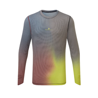 Ronhill Mens Tee Tech Golden Hour L/S Acid Merge