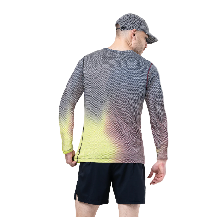 Ronhill Mens Tee Tech Golden Hour L/S Acid Merge
