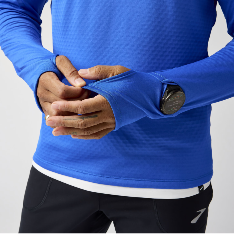 Brooks Mens Hoodie Notch Thermal 3.0 Neo Blue