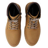 Tommy Hilfiger men's khaki leather lace-up boot
