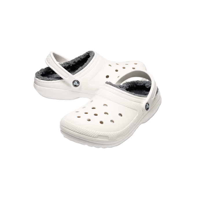 Crocs Adults Sandal Classic Lined Clog White/Grey