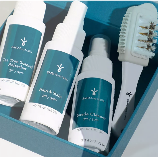 EMU sheepskin and suede footwear care kit