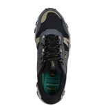 Skechers men's black and charcoal leather lace-up trainer