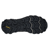 Skechers men's black and charcoal leather lace-up trainer