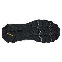 Skechers men's black and charcoal leather lace-up trainer