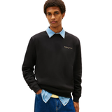 Tommy Jeans Mens Linear Crew Sweatshirt Black