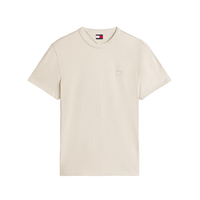 Tommy Jeans Mens T-Shirt Reg Badge Ext Ancient White