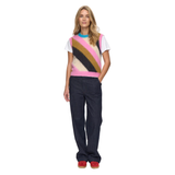 Numph Womens Nusuri Multi Stripe Vest