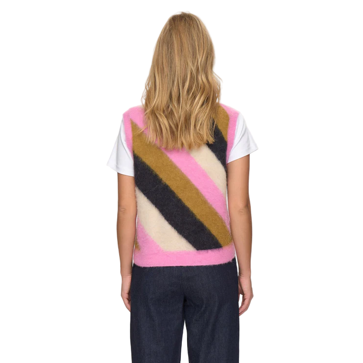 Numph Womens Nusuri Multi Stripe Vest