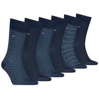 Tommy Hilfiger Mens 6 Pack Sock Giftbox Navy